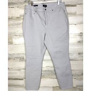 NYDJ Women’s 14 Gray Ami Skinny Lift Tuck Slimming Zip Ankle Denim Jeans